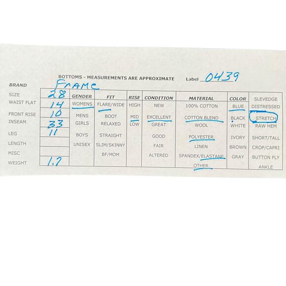 Frame Le High Flare Jeans Womens Size 28 Dubline Stretch Retro Medium Wash Blue - Picture 4 of 12